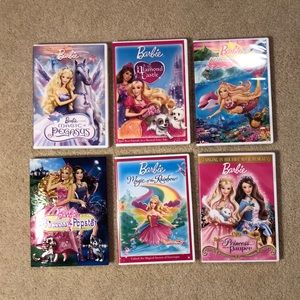 6 pack of Barbie DVDs